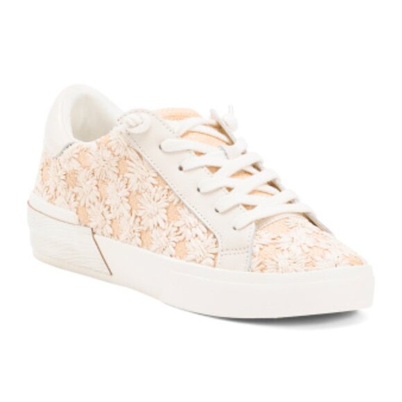 NEW DOLCE VITA  Floral Sneakers Creme Floral Raffia $139 RETAIL  2510 3T7 - Picture 3 of 9